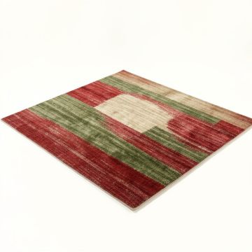 Ombre Beige/Red/Green Area Rug (synthetic illustration; no displayed measurements)