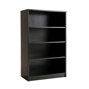 River Edge Freestanding Bookcase - Black (synthetic illustration; no displayed measurements)