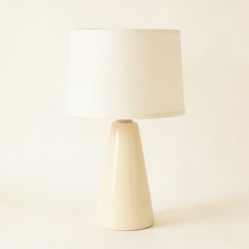 Flint Crossing Table Lamp With A Plain Fabric Shade - Cream (synthetic illustration; no displayed measurements)