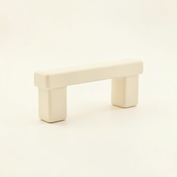 Pine Arc Cabinet Handle Without Packaging - Ivory (synthetic illustration; no displayed measurements)