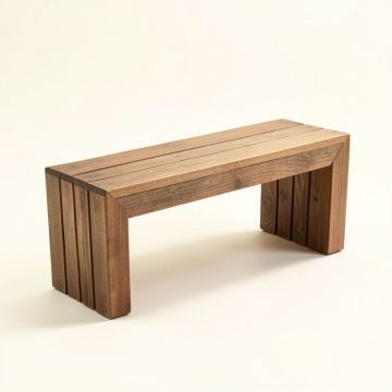 Fina Rectangular Wooden Planter Bench (synthetic illustration; no displayed measurements)