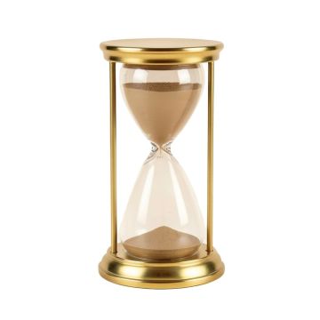 Kaylee Brass Glass Sand Timer Hourglass