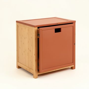 Hill Dell Freestanding Pull-Out Hamper Cabinet - Terracotta (synthetic illustration; no displayed measurements)