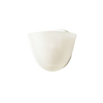 Elm Crest Wall Sconce Mounted On A Plain Wall - White