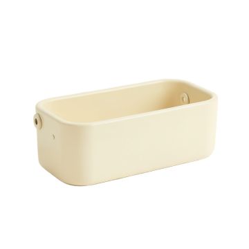 Maple Canyon Empty Railing Planter With Integral Brackets - Ivory