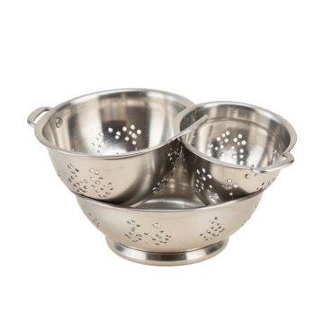 Hello Cucina 3 Piece Stainless Steel Strainer Set
