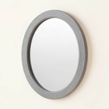 Reed Branch Framed Wall Mirror - Gray (synthetic illustration; no displayed measurements)
