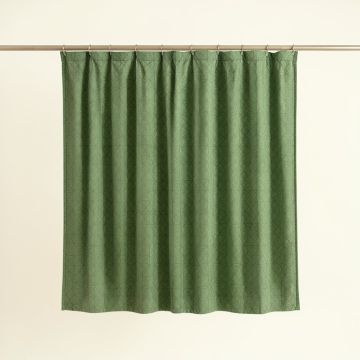 Holly Bend Shower Curtain Hanging Flat From A Plain Rod - Green (synthetic illustration; no displayed measurements)