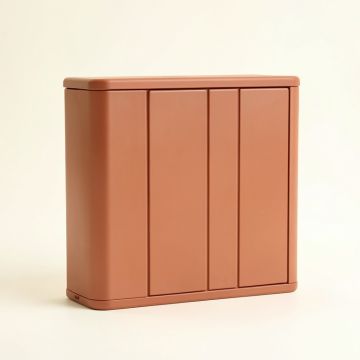 Stone Branch Narrow Outdoor Storage Bench - Terracotta (synthetic illustration; no displayed measurements)
