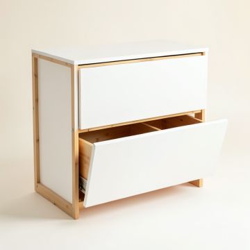 Fern Brook Freestanding Pull-Out Hamper Cabinet - White (synthetic illustration; no displayed measurements)