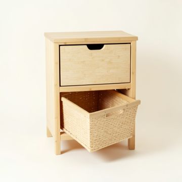 Glen Brook Freestanding Pull-Out Hamper Cabinet - Beige (synthetic illustration; no displayed measurements)
