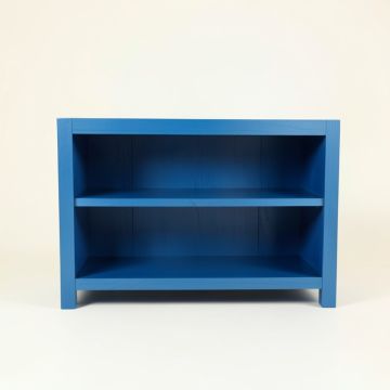 Hill Branch Low Bookcase - Blue (synthetic illustration; no displayed measurements)