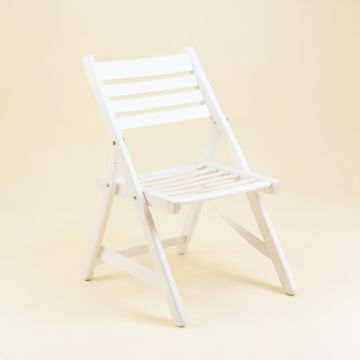 Rowan Brook Folding Outdoor Chair - White (synthetic illustration; no displayed measurements)