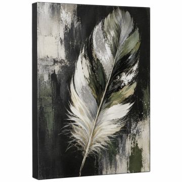 Feather I In Color Graphic Art On Wrapped Canvas