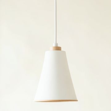 Reed Crossing Pendant Light Suspended From One Plain Cable - White (synthetic illustration; no displayed measurements)