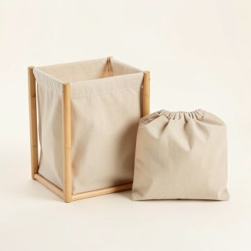 Vale Dale Laundry Sorting Station With Plain Removable Bags - Beige (synthetic illustration; no displayed measurements)