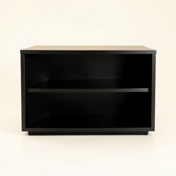 Alder Bridge Low Bookcase - Black (synthetic illustration; no displayed measurements)