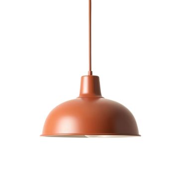 Rowan Arc Pendant Light Suspended From One Plain Cable - Terracotta