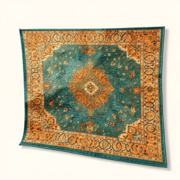Berryville Oriental Teal/Orange Indoor / Outdoor Area Rug (synthetic illustration; no displayed measurements)