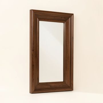 Pineview Dark Walnut Beveled Wall Mirror (synthetic illustration; no displayed measurements)