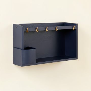 Lake Crest Wall-Mounted Entryway Organizer Shelf - Navy (synthetic illustration; no displayed measurements)