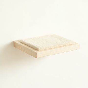 Cliff Edge Wall-Mounted Cat Perch - Ivory (synthetic illustration; no displayed measurements)