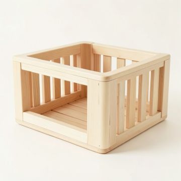 Willow Bend Empty Furniture-Style Pet Crate - Ivory (synthetic illustration; no displayed measurements)