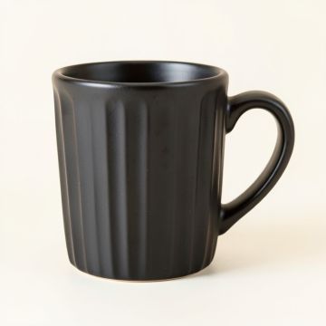 Pine Bend Ceramic Mug - Black (synthetic illustration; no displayed measurements)