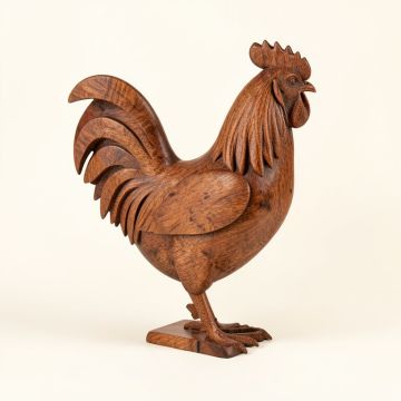 Rooster Wooden Wall Décor (synthetic illustration; no displayed measurements)