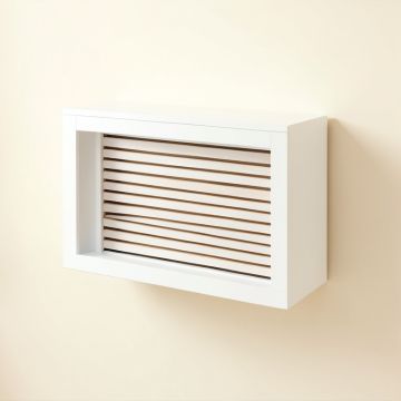 Pine Bluff Wall-Mounted Entry Cabinet - White (synthetic illustration; no displayed measurements)