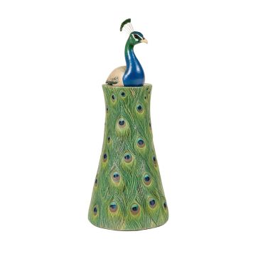 Provocative Peacock Sculptural Pedestal