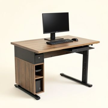 Modern Heavy Duty Ergonomic Large Computer Gaming Desk With Under-Top Storage Shelf (synthetic illustration; no displayed measurements)