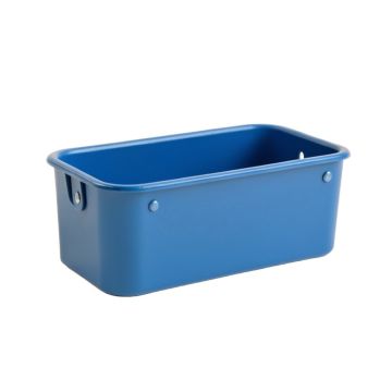 Stone Bend Empty Railing Planter With Integral Brackets - Blue