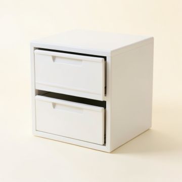 Birch Dale Small-Parts Storage Drawer Cabinet - White (synthetic illustration; no displayed measurements)