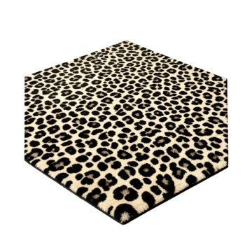 Contempo Animal Print Tufted Wool Black/Beige Area Rug