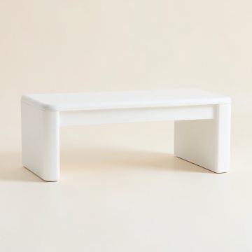 Moss Dell Indoor Bench - White (synthetic illustration; no displayed measurements)