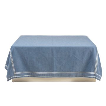 Glen Edge Flat Bed Sheet - Blue