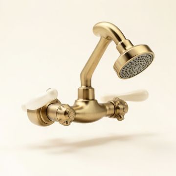 Vintage Thermostatic Pressure Balanced Tub And Shower Faucet With Solid Brass Shower (synthetic illustration; no displayed measurements)