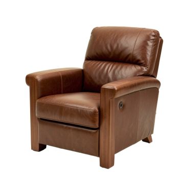 Indianola 39.75 '' Wide Genuine Leather Manual Wall Hugger Standard Recliner