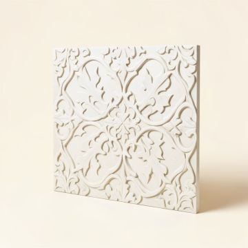 Bianco Arabesque Ceramic Mosaic Tile (synthetic illustration; no displayed measurements)