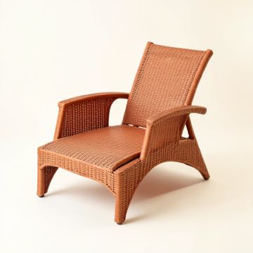 Rowan Brook Outdoor Lounge Chair - Terracotta (synthetic illustration; no displayed measurements)