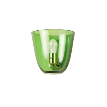 Cedar Bridge Wall Sconce Mounted On A Plain Wall - Green