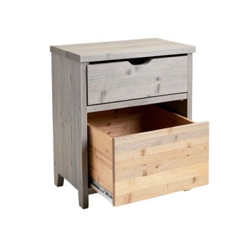 Maple Bridge Freestanding Pull-Out Hamper Cabinet - Gray