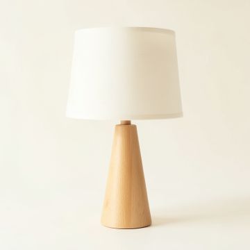 Summit Bluff Table Lamp With A Plain Fabric Shade - Ivory (synthetic illustration; no displayed measurements)