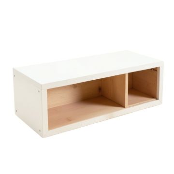 Maple Bluff Shoe Storage Bench - White