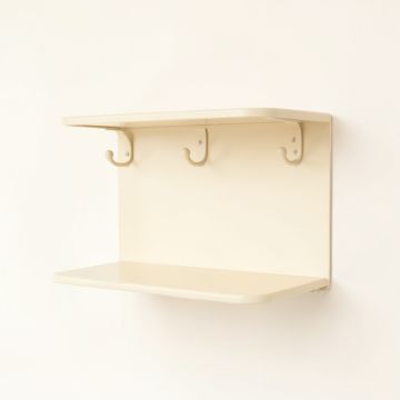 Aspen Canyon Wall-Mounted Entryway Organizer Shelf - Ivory (synthetic illustration; no displayed measurements)