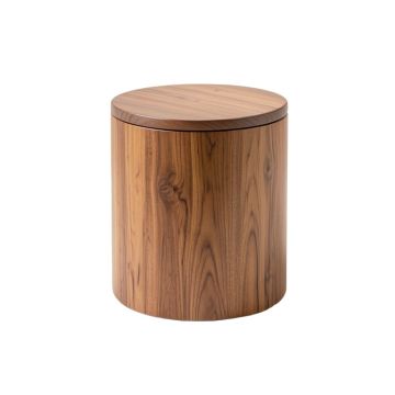 Marple Solid Wood Tray Top Drum End Table