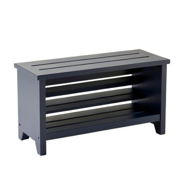 Rowan Dell Shoe Storage Bench - Navy