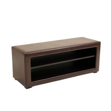 Lara Faux Leather Shelves Storage Bench