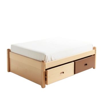Dolby Twin Solid Wood Bed With Drawers